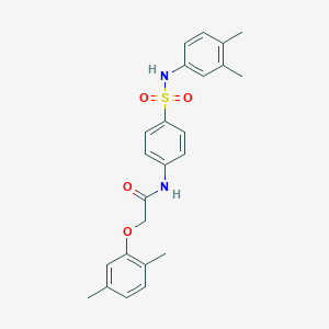molecular formula C24H26N2O4S B320091 2-(2,5-dimethylphenoxy)-N-{4-[(3,4-dimethylphenyl)sulfamoyl]phenyl}acetamide 