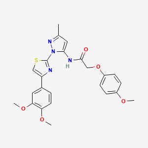 B3200922 N-(1-(4-(3,4-dimethoxyphenyl)thiazol-2-yl)-3-methyl-1H-pyrazol-5-yl)-2-(4-methoxyphenoxy)acetamide CAS No. 1019096-40-2