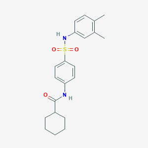 N-[4-[(3,4-dimethylphenyl)sulfamoyl]phenyl]cyclohexanecarboxamide