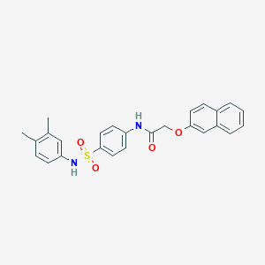 N-{4-[(3,4-dimethylanilino)sulfonyl]phenyl}-2-(2-naphthyloxy)acetamide