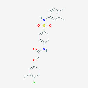 2-(4-chloro-3-methylphenoxy)-N-{4-[(3,4-dimethylanilino)sulfonyl]phenyl}acetamide