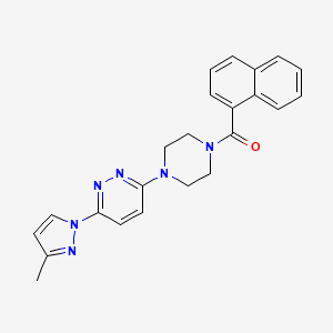 molecular formula C23H22N6O B3201080 (4-(6-(3-methyl-1H-pyrazol-1-yl)pyridazin-3-yl)piperazin-1-yl)(naphthalen-1-yl)methanone CAS No. 1019101-12-2