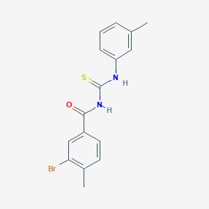 molecular formula C16H15BrN2OS B320109 3-bromo-4-methyl-N-[(3-methylphenyl)carbamothioyl]benzamide 