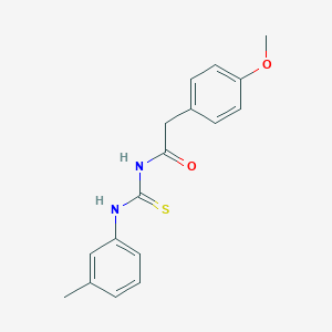 molecular formula C17H18N2O2S B320112 N-[(4-methoxyphenyl)acetyl]-N'-(3-methylphenyl)thiourea 