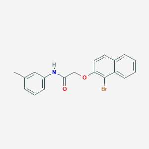 molecular formula C19H16BrNO2 B320116 2-[(1-bromo-2-naphthyl)oxy]-N-(3-methylphenyl)acetamide 