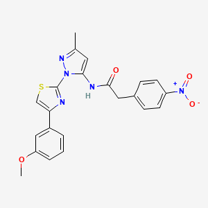 B3201175 N-(1-(4-(3-methoxyphenyl)thiazol-2-yl)-3-methyl-1H-pyrazol-5-yl)-2-(4-nitrophenyl)acetamide CAS No. 1019102-61-4