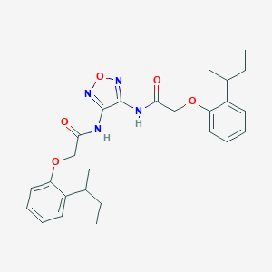 molecular formula C26H32N4O5 B320118 2-(2-sec-butylphenoxy)-N-(4-{[(2-sec-butylphenoxy)acetyl]amino}-1,2,5-oxadiazol-3-yl)acetamide 