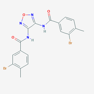 molecular formula C18H14Br2N4O3 B320122 N,N'-1,2,5-oxadiazole-3,4-diylbis(3-bromo-4-methylbenzamide) 