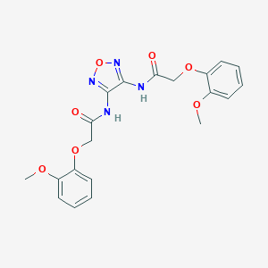 molecular formula C20H20N4O7 B320124 2-(2-methoxyphenoxy)-N-(4-{[(2-methoxyphenoxy)acetyl]amino}-1,2,5-oxadiazol-3-yl)acetamide 