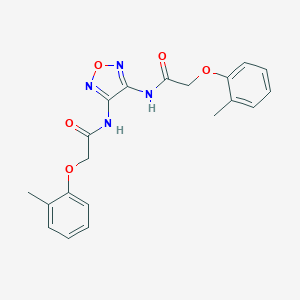 molecular formula C20H20N4O5 B320125 2-(2-methylphenoxy)-N-(4-{[(2-methylphenoxy)acetyl]amino}-1,2,5-oxadiazol-3-yl)acetamide 