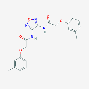 molecular formula C20H20N4O5 B320126 2-(3-methylphenoxy)-N-(4-{[(3-methylphenoxy)acetyl]amino}-1,2,5-oxadiazol-3-yl)acetamide 