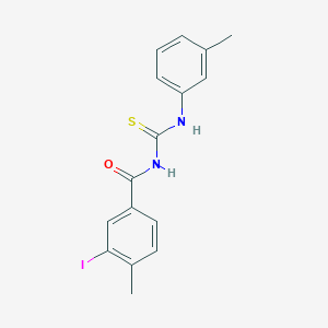 molecular formula C16H15IN2OS B320127 3-iodo-4-methyl-N-[(3-methylphenyl)carbamothioyl]benzamide 