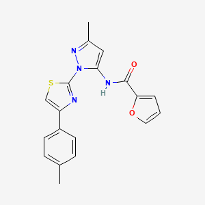 molecular formula C19H16N4O2S B3201303 N-(3-methyl-1-(4-(p-tolyl)thiazol-2-yl)-1H-pyrazol-5-yl)furan-2-carboxamide CAS No. 1019103-20-8