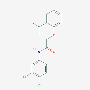 molecular formula C17H17Cl2NO2 B320135 N-(3,4-dichlorophenyl)-2-(2-isopropylphenoxy)acetamide 