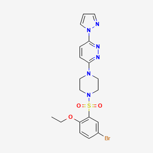 3-(4-((5-bromo-2-ethoxyphenyl)sulfonyl)piperazin-1-yl)-6-(1H-pyrazol-1-yl)pyridazine