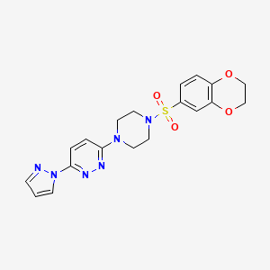 3-[4-(2,3-dihydro-1,4-benzodioxine-6-sulfonyl)piperazin-1-yl]-6-(1H-pyrazol-1-yl)pyridazine