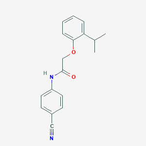 molecular formula C18H18N2O2 B320138 N-(4-cyanophenyl)-2-(2-isopropylphenoxy)acetamide 
