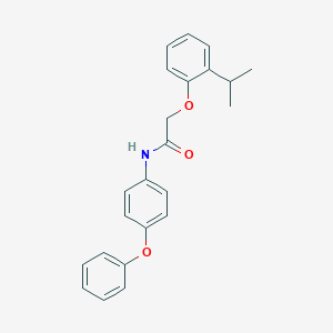 molecular formula C23H23NO3 B320139 2-(2-isopropylphenoxy)-N-(4-phenoxyphenyl)acetamide 