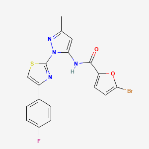 5-bromo-N-(1-(4-(4-fluorophenyl)thiazol-2-yl)-3-methyl-1H-pyrazol-5-yl)furan-2-carboxamide