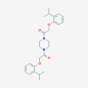 molecular formula C26H34N2O4 B320140 1,4-Bis[(2-isopropylphenoxy)acetyl]piperazine 