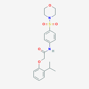 molecular formula C21H26N2O5S B320147 2-(2-isopropylphenoxy)-N-[4-(4-morpholinylsulfonyl)phenyl]acetamide 