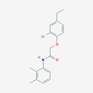 molecular formula C18H20BrNO2 B320150 2-(2-bromo-4-ethylphenoxy)-N-(2,3-dimethylphenyl)acetamide 