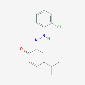 molecular formula C15H15ClN2O B320152 (6E)-6-[(2-chlorophenyl)hydrazinylidene]-4-propan-2-ylcyclohexa-2,4-dien-1-one 