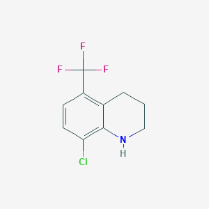 molecular formula C10H9ClF3N B3201526 8-Chloro-5-(trifluoromethyl)-1,2,3,4-tetrahydroquinoline CAS No. 1019356-62-7