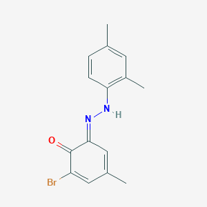 molecular formula C15H15BrN2O B320157 (6E)-2-bromo-6-[(2,4-dimethylphenyl)hydrazinylidene]-4-methylcyclohexa-2,4-dien-1-one 