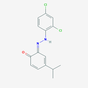 molecular formula C15H14Cl2N2O B320160 (6E)-6-[(2,4-dichlorophenyl)hydrazinylidene]-4-propan-2-ylcyclohexa-2,4-dien-1-one 