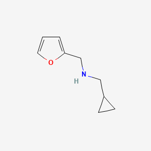 molecular formula C9H13NO B3201609 (环丙基甲基)[(呋喃-2-基)甲基]胺 CAS No. 1019611-65-4