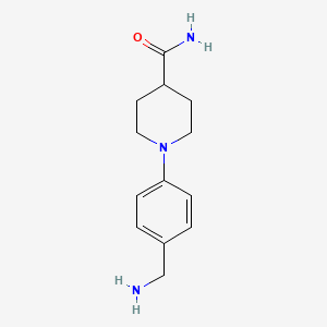molecular formula C13H19N3O B3201616 1-[4-(Aminomethyl)phenyl]piperidine-4-carboxamide CAS No. 1019625-55-8