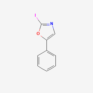 molecular formula C9H6INO B3201620 2-Iodo-5-phenyloxazole CAS No. 1019654-82-0
