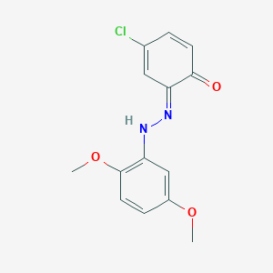 molecular formula C14H13ClN2O3 B320163 (6E)-4-chloro-6-[(2,5-dimethoxyphenyl)hydrazinylidene]cyclohexa-2,4-dien-1-one 