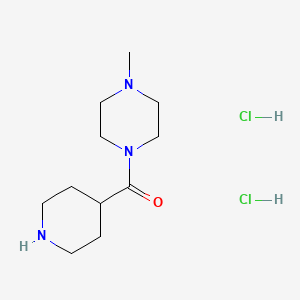 molecular formula C11H23Cl2N3O B3201646 (4-Methylpiperazin-1-yl)piperidin-4-yl-methanone dihydrochloride CAS No. 1019852-03-9