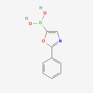molecular formula C9H8BNO3 B3201662 (2-Phenyl-1,3-oxazol-5-yl)boronic acid CAS No. 1019927-05-9