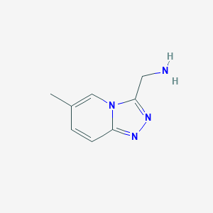 molecular formula C8H10N4 B3201677 (6-Methyl-[1,2,4]triazolo[4,3-a]pyridin-3-yl)methanamine CAS No. 1020033-68-4