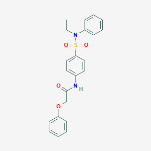 molecular formula C22H22N2O4S B320168 N-{4-[(ethylanilino)sulfonyl]phenyl}-2-phenoxyacetamide 