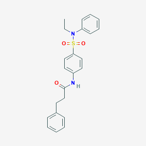 molecular formula C23H24N2O3S B320169 N-{4-[(ethylanilino)sulfonyl]phenyl}-3-phenylpropanamide 