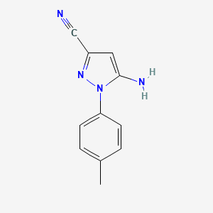 molecular formula C11H10N4 B3201696 5-Amino-1-(4-methylphenyl)-1H-pyrazole-3-carbonitrile CAS No. 1020058-21-2