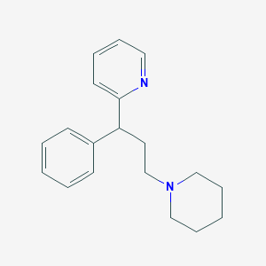 molecular formula C19H24N2 B3201698 2-(1-Phenyl-3-(piperidin-1-yl)propyl)pyridine CAS No. 102008-18-4
