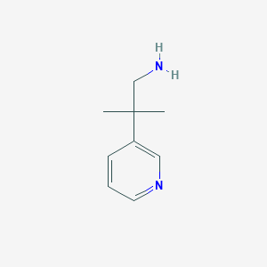 molecular formula C9H14N2 B3201700 2-Methyl-2-(pyridin-3-YL)propan-1-amine CAS No. 1020087-85-7