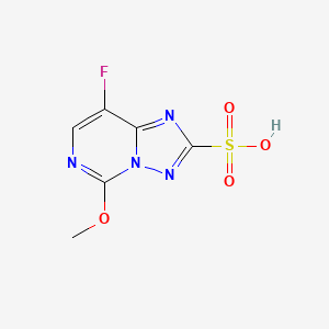 molecular formula C6H5FN4O4S B3201715 [1,2,4]Triazolo[1,5-c]pyrimidine-2-sulfonic acid, 8-fluoro-5-methoxy- CAS No. 1020251-55-1