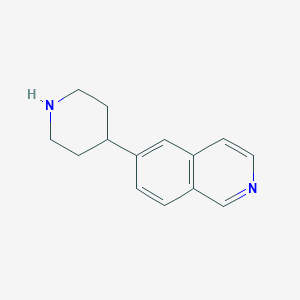 molecular formula C14H16N2 B3201727 6-(Piperidin-4-yl)isoquinoline CAS No. 1020277-43-3