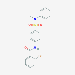 molecular formula C21H19BrN2O3S B320175 2-bromo-N-{4-[(ethylanilino)sulfonyl]phenyl}benzamide 