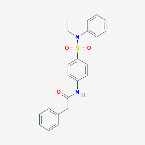 molecular formula C22H22N2O3S B320189 N-{4-[(ethylanilino)sulfonyl]phenyl}-2-phenylacetamide 