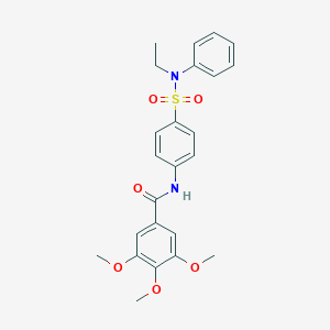 molecular formula C24H26N2O6S B320191 N-{4-[(ethylanilino)sulfonyl]phenyl}-3,4,5-trimethoxybenzamide 
