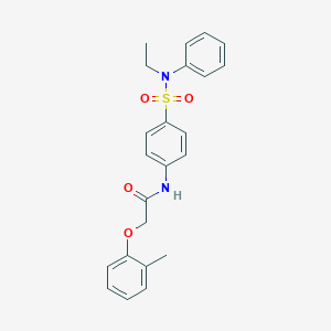 molecular formula C23H24N2O4S B320192 N-{4-[(ethylanilino)sulfonyl]phenyl}-2-(2-methylphenoxy)acetamide 