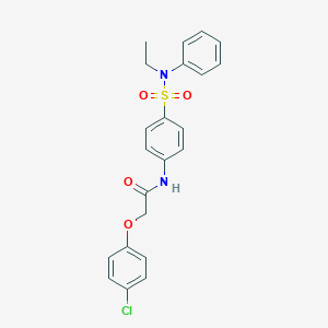 molecular formula C22H21ClN2O4S B320194 2-(4-chlorophenoxy)-N-{4-[(ethylanilino)sulfonyl]phenyl}acetamide 