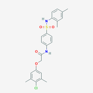 molecular formula C24H25ClN2O4S B320208 2-(4-chloro-3,5-dimethylphenoxy)-N-{4-[(2,4-dimethylanilino)sulfonyl]phenyl}acetamide 